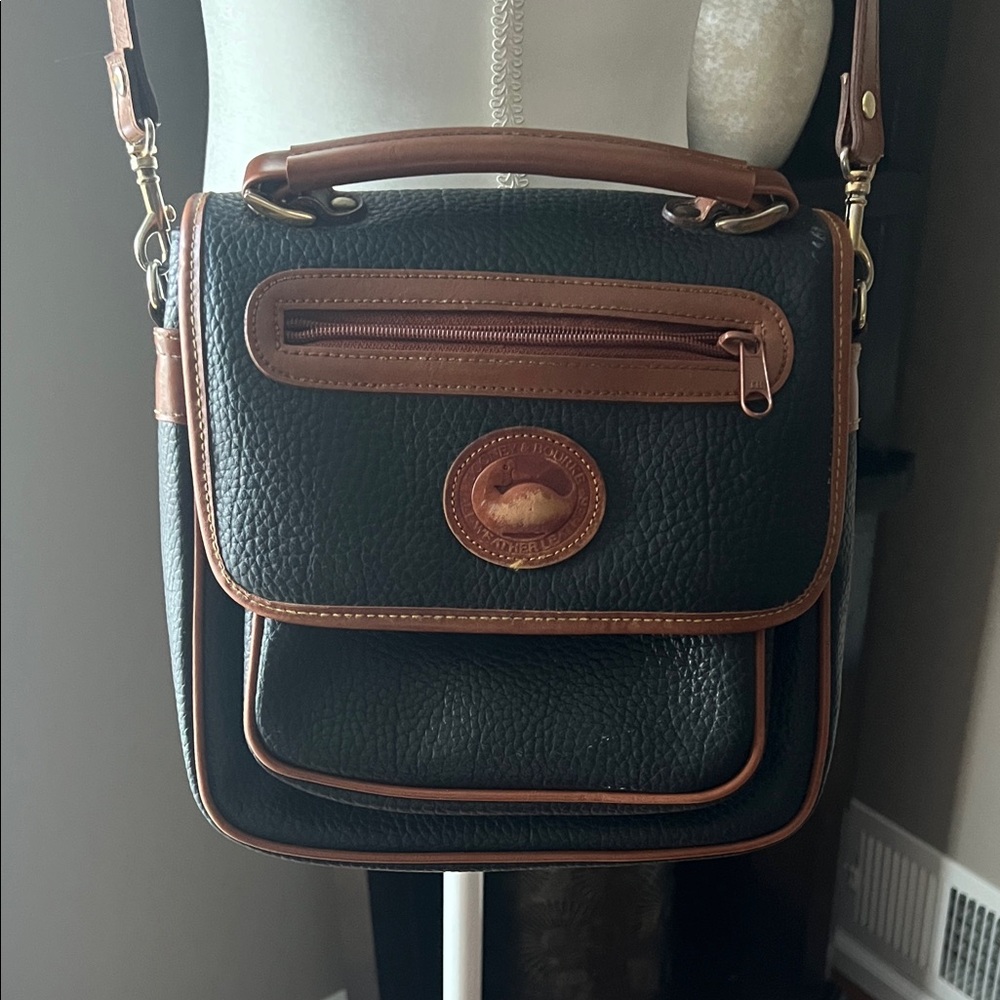 Dooney & Bourke Black and Brown Crossbody Bag